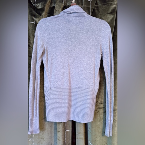 JJ Basics Light Gray Open-Front Ribbed Cardigan - Picture 2 of 3